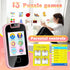 PTHTECHUS Kids Phone Toys - Toddler Touchscreen MP3 Music Player with Dual Camera, Educational Learning Gifts for Ages