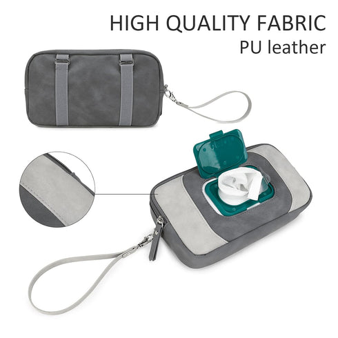 SONARIN Baby Wet Wipe Pouch,Portable Baby Wet Wipes Dispenser Holder Travel Wet Wipes Bag Container Reusable Baby Wipe