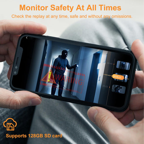 ZHENHAN Mini Camera Wireless Cam with Advanced Night Vision & Motion Detection, Remote Control Phone App, Dual SD/Cloud