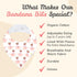 The Wee Bean Organic Cotton Bandana Bibs 2pcs Set - Baby Bandana Drool Bibs for Boys Girls Unisex, Teething and Drooling