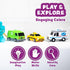 6 Pack Tub Works Vehicles Bath Cars Mold Free Bath Toys, | Sealed, No Hole Bath Toys Design Keeps Moisture Out | Soft