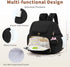 Backpack CEI-CEI Neoprene Diaper Bag Stylish Baby Maternity Bags Travel Tote for Mom with Insulated Pockets, Changing