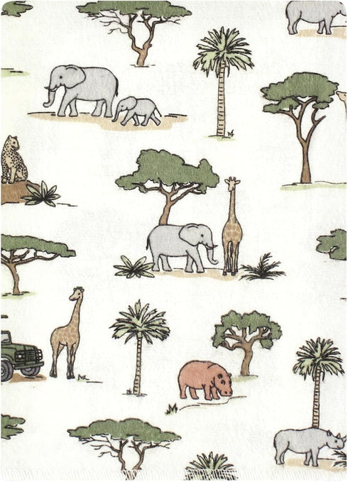 Hudson Baby Unisex Cotton Flannel Burp Cloths Bundle, Going On Safari, One Size