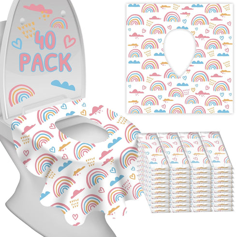 DEEKI Disposable Toilet Seat Covers for Kids & Adults,Protect from Public Toilets While