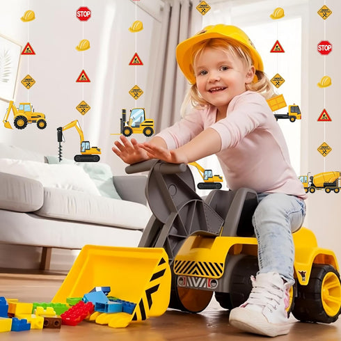 Construction Birthday Banners Construction Birthday Party Supplies Construction Paper Garlands Vehicle Truck Hanging