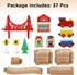 Set 3,4,5 SainSmart Jr. Wooden Train for Toddler - Double-Side Wooden Tracks Fits Brio, Thomas, Melissa and Doug