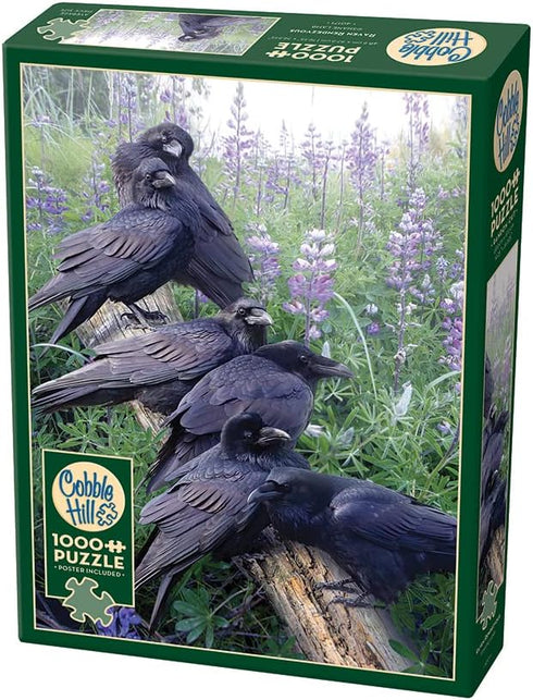 Cobble Hill 1000 Piece Puzzle - Raven Rendezvous with Sample Poster Included