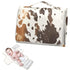 PaChyLuu Portable Baby Changing Pad - Retro Cow Print Waterproof Diaper Changing Mats for Baby Boys Girls, Lightweight
