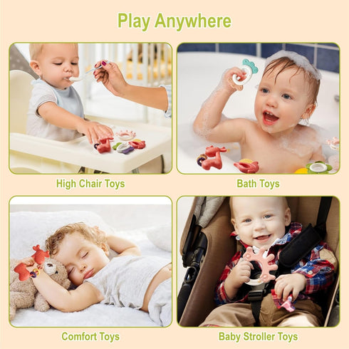0-6 3-6 6-12 Baby Toys Months - Baby Rattles Teething Toys Month Infant Toys Months Teether Toy Babies Gift Teething