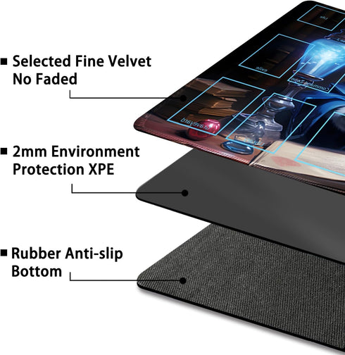Playmat for MTG - Game Mat 24 x 14 inches with Free Storage Bags, TCG and Board Game Mat for Cards