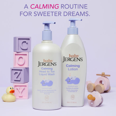 20 Oz Jergens Baby Calming Head to Toe Liquid Baby Wash, Body Wash and Shampoo, Tear Free, Fl