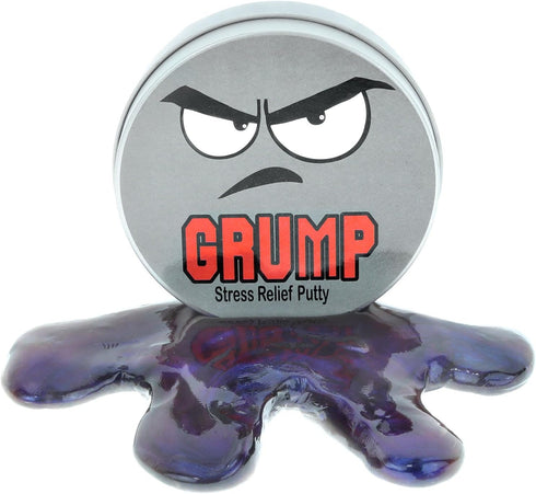 Grump Stress Relief Putty - Funny Gifts for Friends, Kids & Coworkers, Purple Therapy Putty