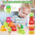 MOONTOY Baby Montessori Stacking Toys, 18pcs Plant Flower Pots & Puzzles Set for 1+ Year Old