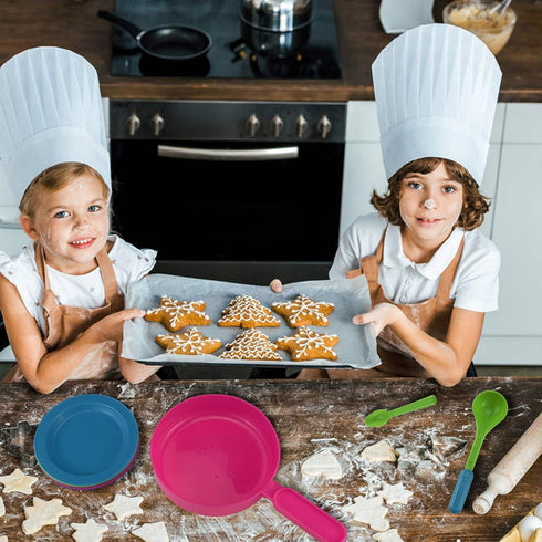 Kids Super Durable Kitchen Toys Set, 27 Pieces Pretend Play Dish Toy with Wash and Dry Tableware Dish Rack and Drainer
