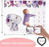 Elephant Newborn Baby Monthly Milestone Blanket, Organic Plush Fleece Photography Background Prop for Boy Girl