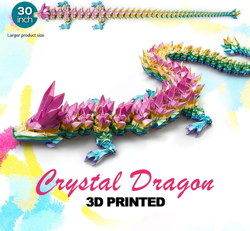 30" 3D 3D 3-d 3D 3-5 4-7 8-12 Large Printed Dragon, Big Dragon,Giant Printed Dragons Toy, Huge Dragons for Home Office