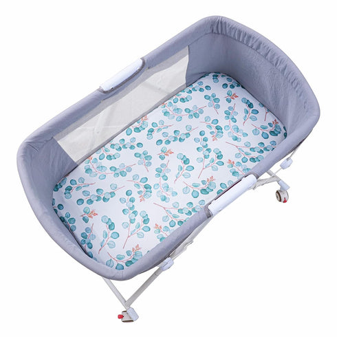 Bassinet Sheets Set 3 Pack - Stretchy Jersey Knitted Fitted Sheet for Baby Boy and Girl, Universal for Oval Rectangle