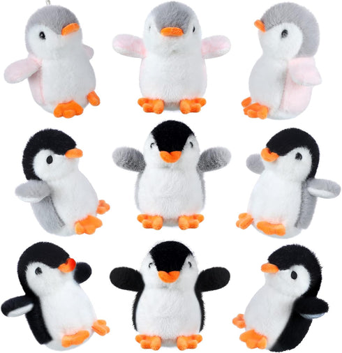 9 Pcs Mini Penguin Stuffed Plush Toys - 4.3 Inch Cute Penguin Stuffed Animals for Party Decorations and Gifts