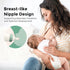 Momcozy Momcozy (Pack 2) Soft Baby Nipple Premium Natural Flow Silicone for Wide-Neck Bottles, BPA-Free, Perfectly