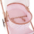 14-Inch 2+ LullaBaby Accessories Pink Toy Stroller with Gold Stars for Twins Foldable Canopy, Swivel Wheels & Storage