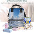FHEDVBN Backpack Mummy Backpacks Daypack Snow-covered winter trees Diaper Bag for Women Multifunction Waterproof