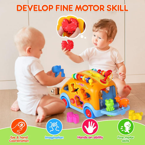 2 2-3, 2 3 4 Toy Cars for Year Old Boy Toys, Baby Boy Gifts, Musical Learning Crawling Toys for Toddlers Educational