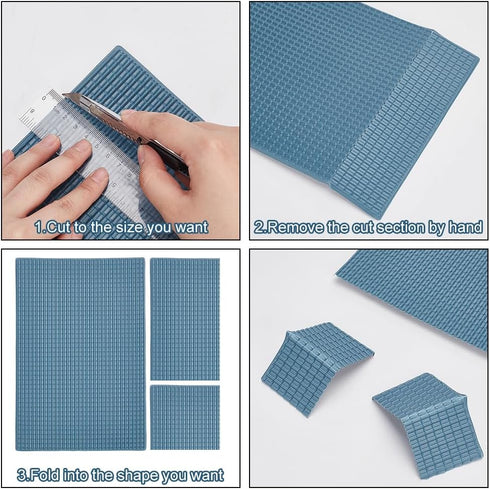 12 Sheets 30*20CM Grey Miniature Roof Shingles - 6 Styles Model Tiles for DIY Building Model Roof Tiles