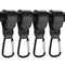 NxeAnnQi 4 Pack Premium Non-Slip Stroller Hooks, Adjustable Carabiner Clips, Multifunctional Baby Stroller