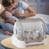 Genrico Countertop Bottle Organizer, Storage Box and Dryer with Lid for Breastfeeding Bottles Portable Dustproof