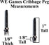 WE Games Classic Cribbage Board Set - 2 Track Solid Oak Wood with Metal Pegs, Family Games