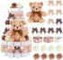 YLOLUL 23 Pcs Diaper Cake Kit Baby Shower Bear Diaper Cake Decorations Baby