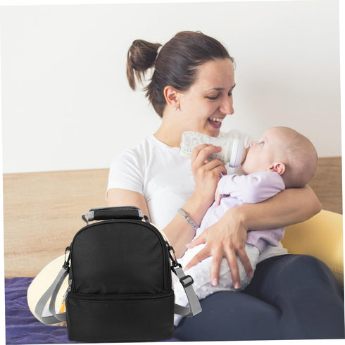 BESTonZON Insulated Bottle Bag for Breast Milk Storage Portable Cooler Tote for Travel Leak Design Easy-clean Lining