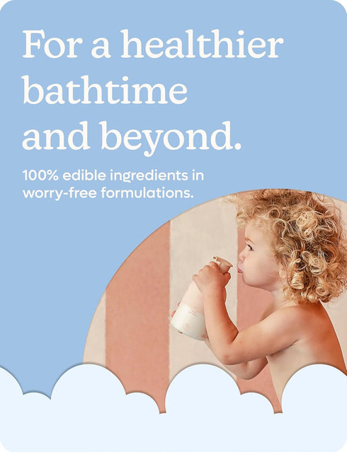 100% SET 12 OZ (Set 2) Babyology - Edible Ingredients - All Natural Baby Wash and Shampoo Rose + Organic Baby Lotion