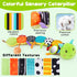 Baby Sensory Toy - Music Animal Stuffed Plush Caterpillar for Infant 0-3 Months, Tummy Time with Crinkle Rattle & Mirror