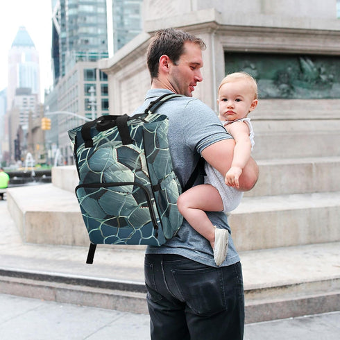 SUABO Backpack Baby Diaper Bag Ball in The Net Pictogram Large Bag Waterproof Travel Diaper Bags for Moms and Dads
