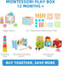 Montessori Toys for 1 Year Old - 7 in 1 Learning Educational Kit with Sensory Bin, Nesting Box, and Stacking Cups