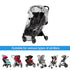 Clear Stroller Rain Cover, Universal Travel Weather Shield for Baby Stroller, Waterproof and Windproof