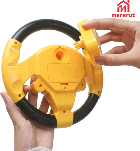 3+ Steering Wheel Simulated Toy for Kids Babies Years Old, Small Electronic Simulated Driving Driver Racing Toy