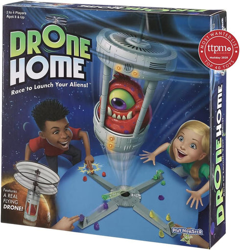 Drone Home First Ever Game with a Real Flying Drone, Family Fun for 2-4 Players, Ages 8+