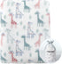 CREVENT Cute Silky Plush Baby Blanket - Ivory Giraffe for Girls & Boys, Infants, Toddlers, Newborns, Giftable, All