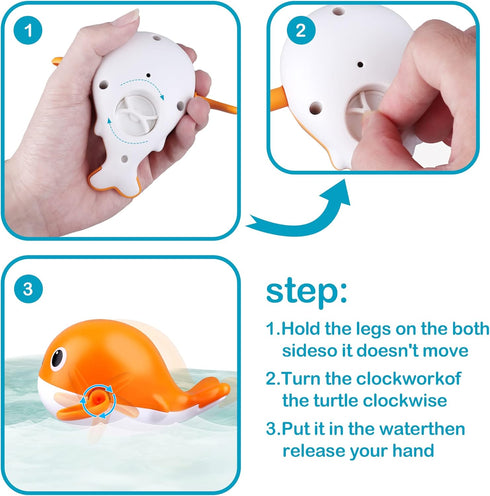 Dwi Dowellin Bath Toy for Toddlers, Floating Mold Free Swimming Toys and Stacking Cups