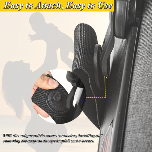 iNelihoo Backpack Clip-On Storage Bag Compatible with Doona Stroller & Carseat, Large Capacity Storage Space Diaper Bag