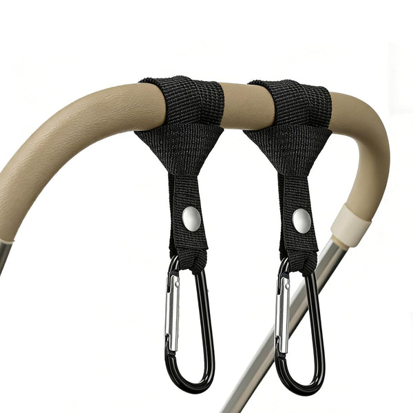 LenDLY 2-Pack Baby Stroller Hooks for Bags - Heavy Duty 2.48" Universal Stroller