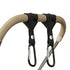 LenDLY 2-Pack Baby Stroller Hooks for Bags - Heavy Duty 2.48" Universal Stroller