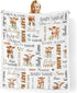 Novusopt Custom Blanket with Name Baby Sherpa Blanket Cow Personalized Baby Blankets for