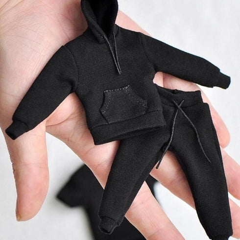Yiju 3X 1:12 Man's Sweatshirt Outfit,1/12 Scale Figure Doll Clothes,Pants+Hoody Outfit Costume for 6 inch Action Figure Clothes Toy