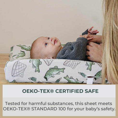 2 Pack Pobibaby Premium Changing Pad Covers for Boys, Ultra-Soft Breathable Cotton Diaper Changing Table Covers Neutral