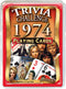 Flickback 1974 Trivia Playing Cards - 50th Birthday or Anniversary Cards