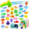 Magnetic Fishing Pool Toys Game, Water Table Bathtub Bath Toy with Pole Rod Floating Fish, Birthday Gifts for Toddlers