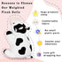 Weighted Plush Milk Cow, 24" 4.2 lbs Stuffed Animals Series, Cute Plushie Dolls for Kids Adults Birthday Gifts